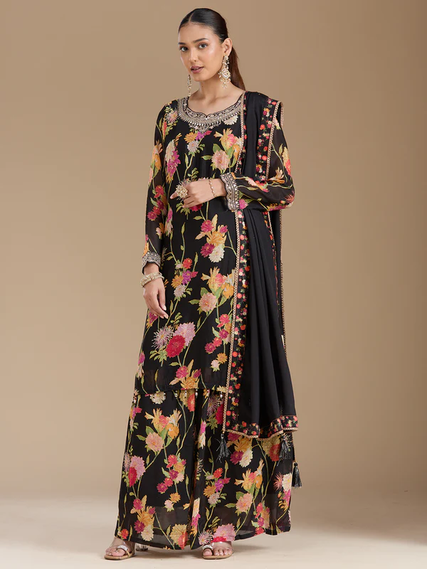 Silk Blend Straight Salwar